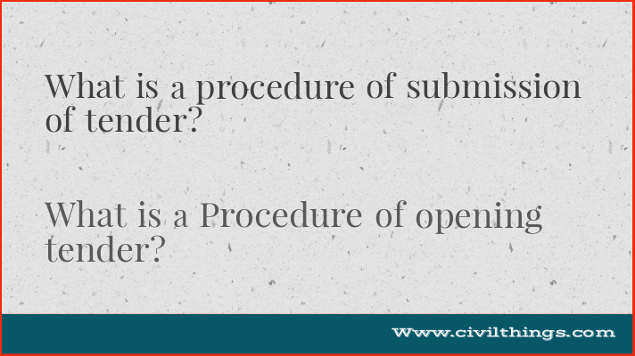 what-is-a-procedure-of-submission-of-tender