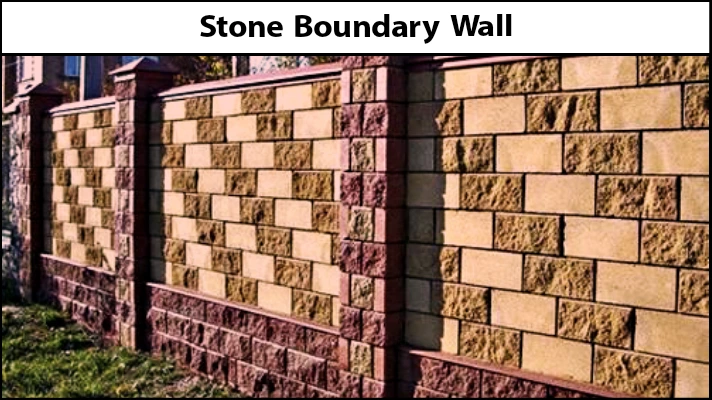 Stone Boundary Wall And Stone Compund Wall Design ideas