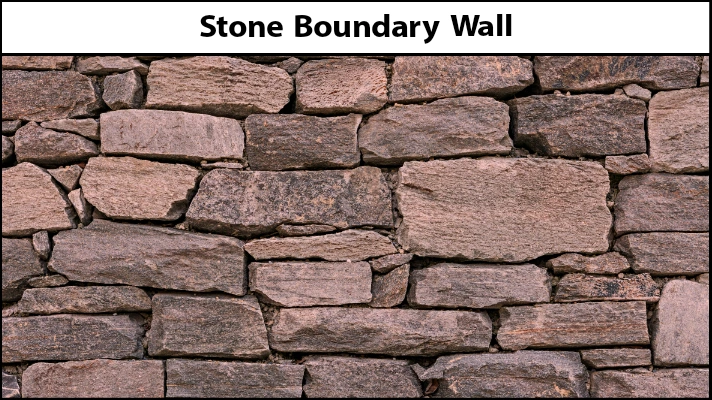 Stone Boundary Wall And Stone Compund Wall Design ideas