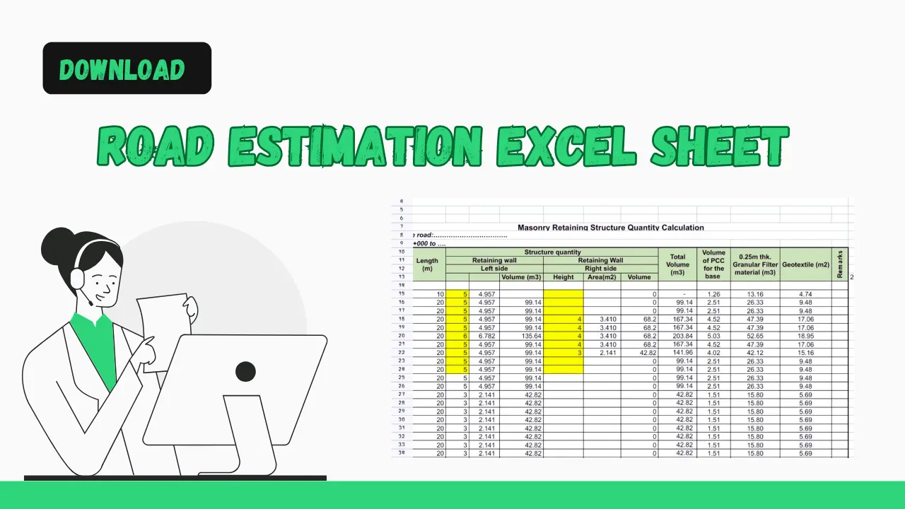 Road Estimation Excel Sheet