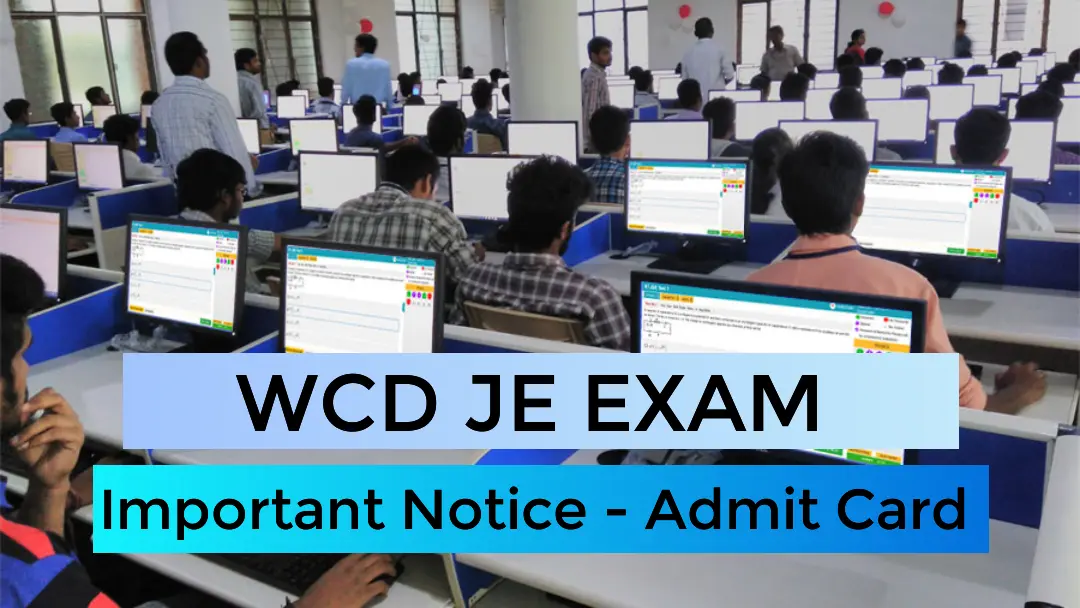 WCD JE admit Card 2024