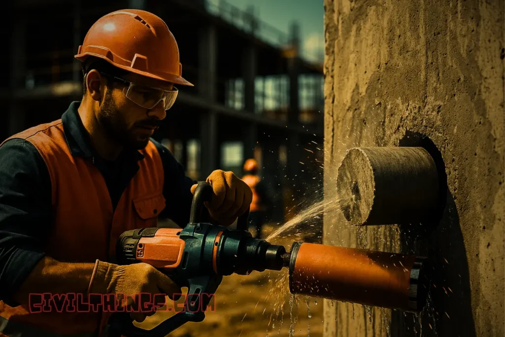 Core Cutting Expert try To Drill machine to core cutting